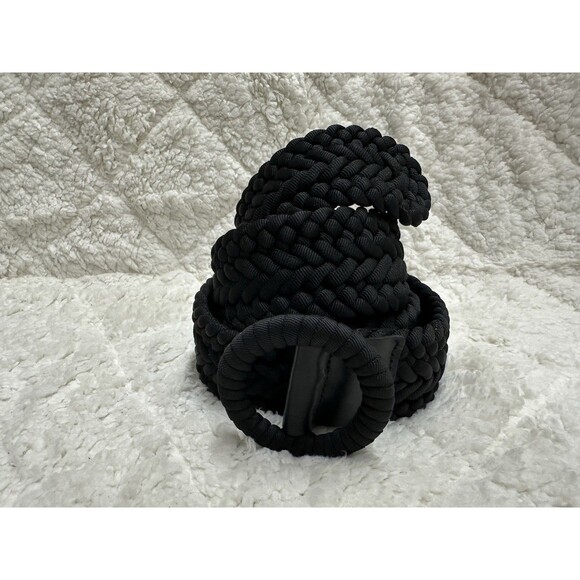 J.Crew women size medium/large 43" black braided casual belt - Picture 7 of 12
